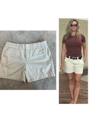 Tommy Hilfiger beige Chino shorts Sz 8 spring summer casual preppy pockets